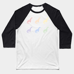 Pastel Dinosaur Sticker Pack Baseball T-Shirt